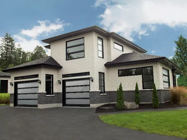 House with garage doors