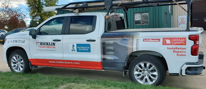 Service trucks equipped for any garage door repair